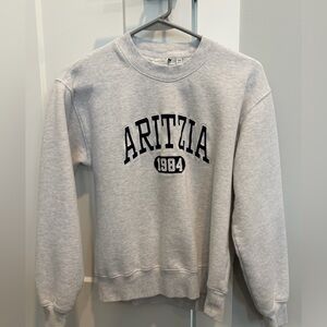 Aritzia Heather Gray Logo Sweatshirt